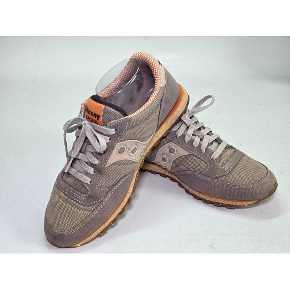 Saucony Jazz Men's Sneakers Size 9 Brown Gray Athletic Pro Vegan Running Shoes - Picture 8 of 16